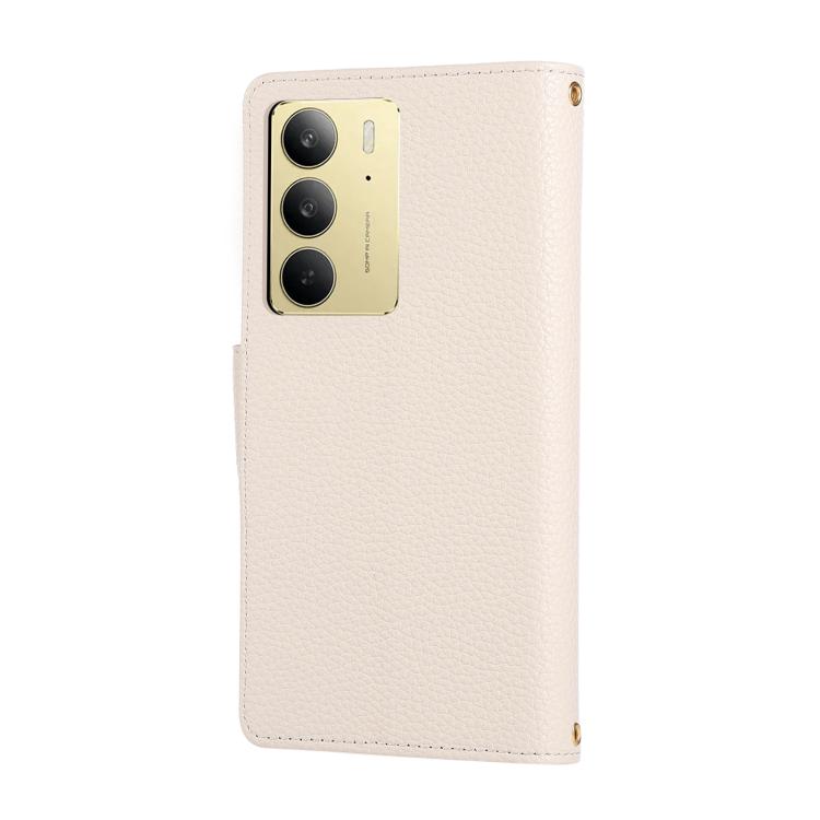 For Realme C75 5G / 14X 5G Round Buckle Zipper Wallet Leather Phone Case with Crossbody Strap