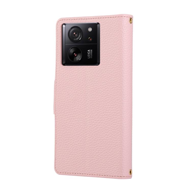 For Xiaomi 13T / 13T Pro Round Buckle Zipper Wallet Leather Phone Case with Crossbody Strap