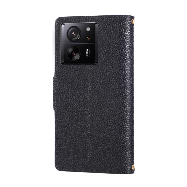 For Xiaomi 13T / 13T Pro Round Buckle Zipper Wallet Leather Phone Case with Crossbody Strap