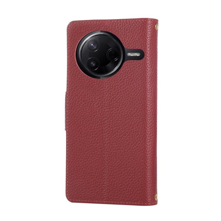 For Redmi K80 Pro / Poco F7 Ultra Round Buckle Zipper Wallet Leather Phone Case with Crossbody Strap