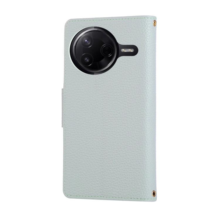 For Redmi K80 / Poco F7 Pro Round Buckle Zipper Wallet Leather Phone Case with Crossbody Strap