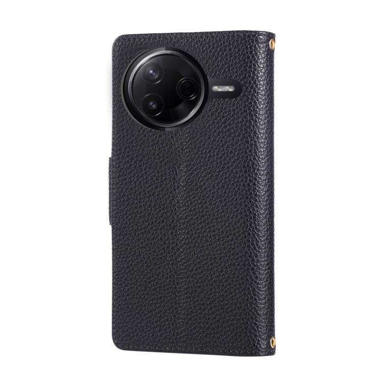 For Redmi K80 / Poco F7 Pro Round Buckle Zipper Wallet Leather Phone Case with Crossbody Strap
