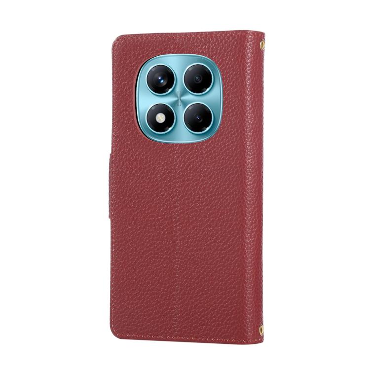 For Redmi Note 14 Pro 4G Round Buckle Zipper Wallet Leather Phone Case with Crossbody Strap