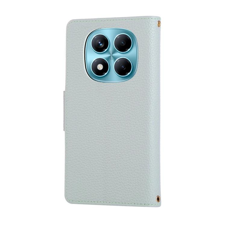 For Redmi Note 14 Pro 4G Round Buckle Zipper Wallet Leather Phone Case with Crossbody Strap
