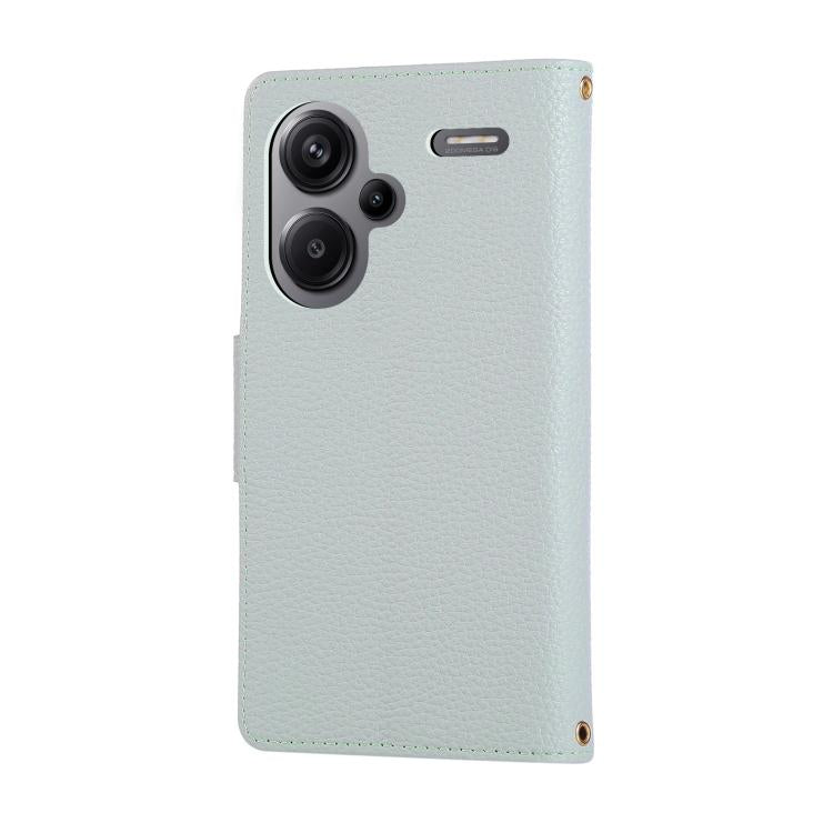 For Redmi Note 13 Pro+ Round Buckle Zipper Wallet Leather Phone Case with Crossbody Strap
