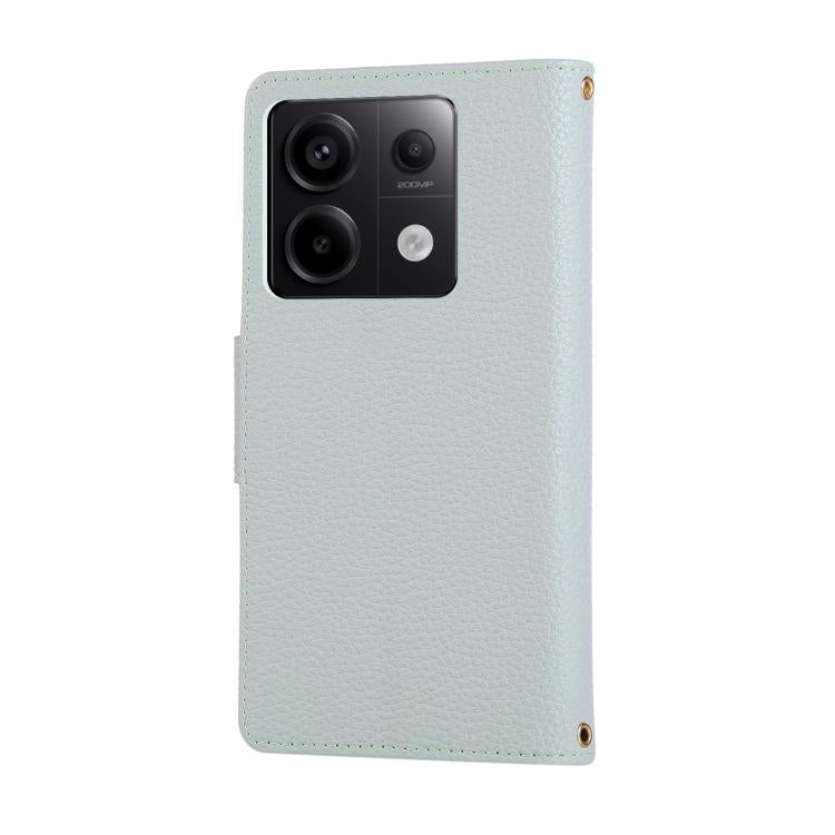 For Redmi Note 13 Pro 5G Round Buckle Zipper Wallet Leather Phone Case with Crossbody Strap