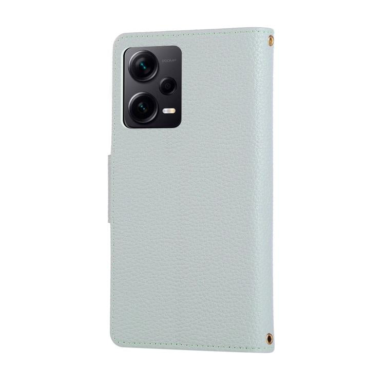For Redmi Note 12 Pro 5G Round Buckle Zipper Wallet Leather Phone Case with Crossbody Strap