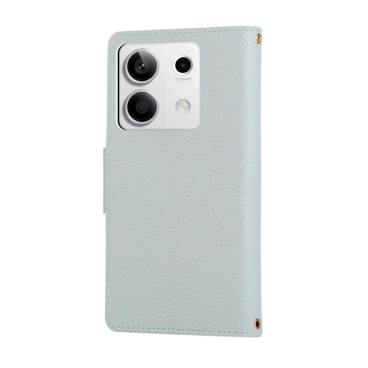 For Redmi Note 13 4G Round Buckle Zipper Wallet Leather Phone Case with Crossbody Strap