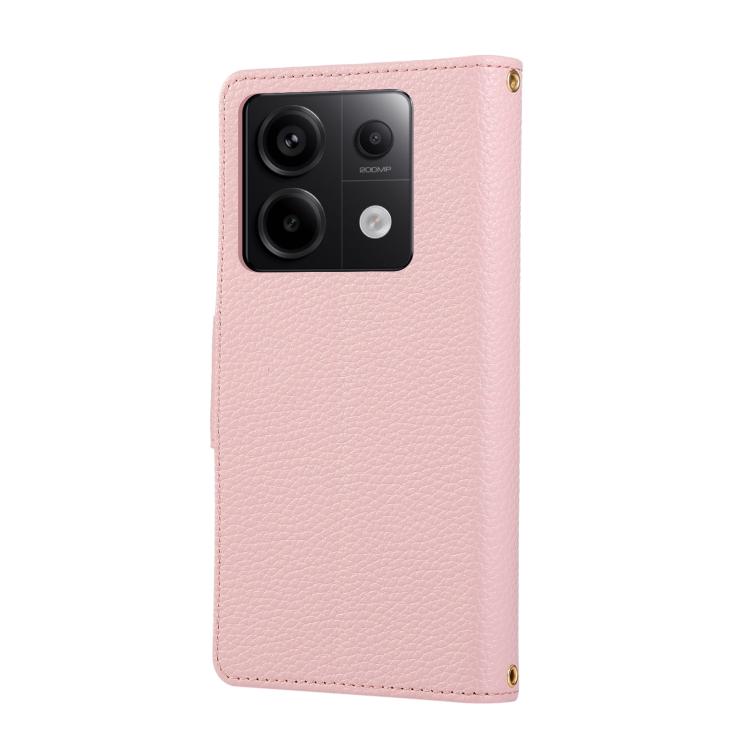 For Redmi Note 13 Pro 4G Round Buckle Zipper Wallet Leather Phone Case with Crossbody Strap
