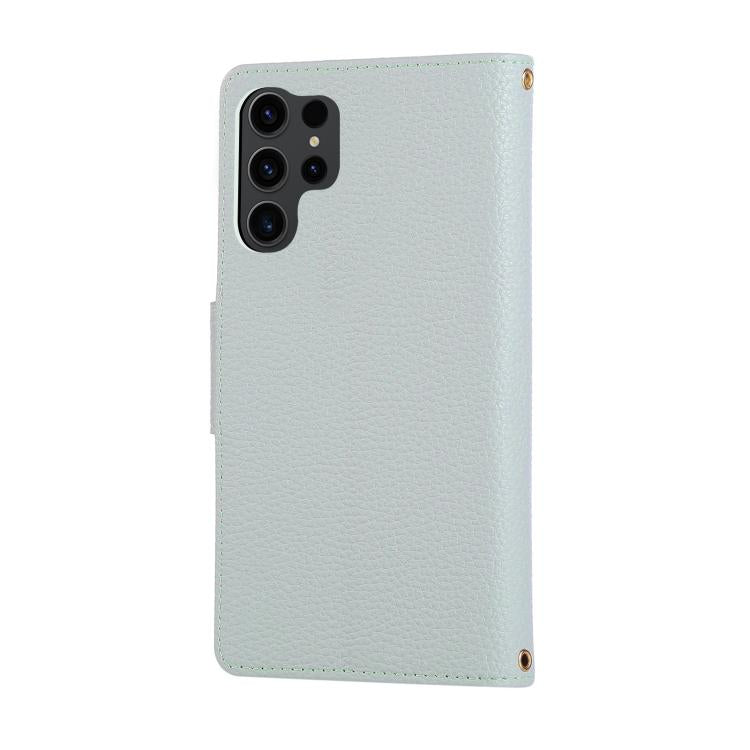 For Samsung Galaxy S25 Ultra 5G Round Buckle Zipper Wallet Leather Phone Case with Crossbody Strap
