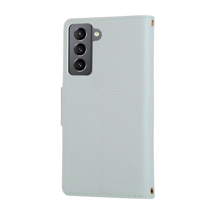 For Samsung Galaxy S21 5G Round Buckle Zipper Wallet Leather Phone Case with Crossbody Strap