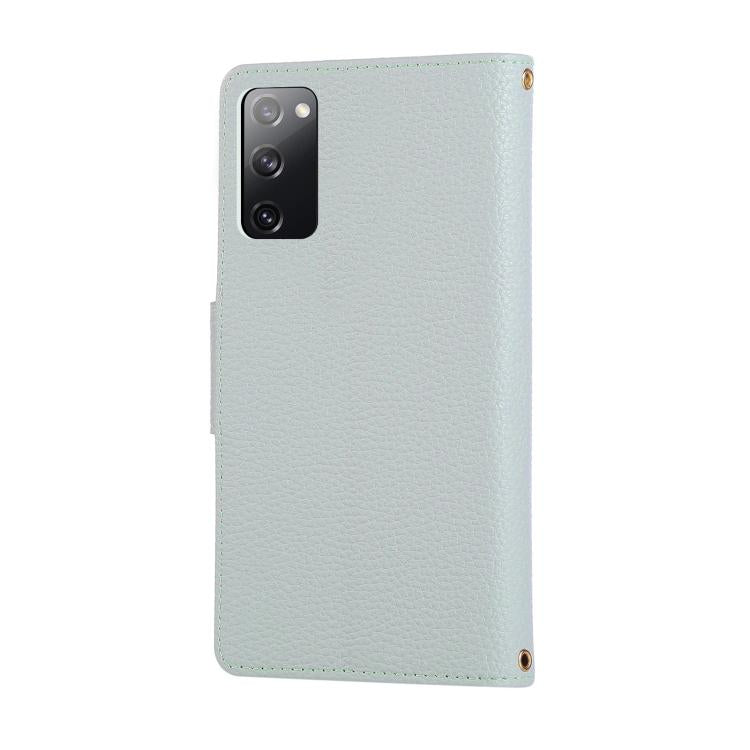 For Samsung Galaxy S20 FE Round Buckle Zipper Wallet Leather Phone Case with Crossbody Strap