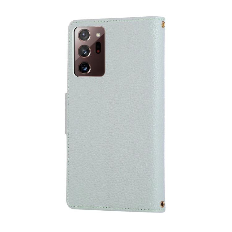 For Samsung Galaxy Note20 Ultra Round Buckle Zipper Wallet Leather Phone Case with Crossbody Strap