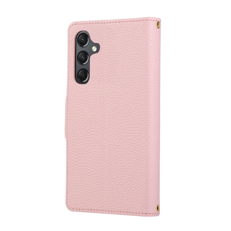 For Samsung Galaxy A05s Round Buckle Zipper Wallet Leather Phone Case with Crossbody Strap