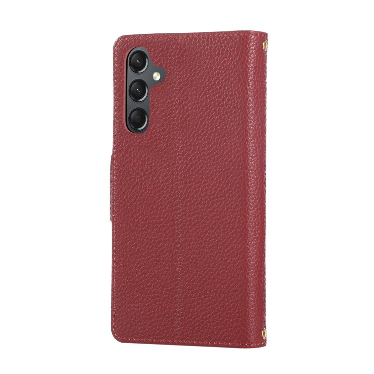 For Samsung Galaxy A05s Round Buckle Zipper Wallet Leather Phone Case with Crossbody Strap