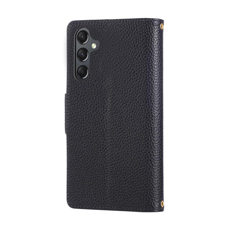 For Samsung Galaxy A35 5G Round Buckle Zipper Wallet Leather Phone Case with Crossbody Strap
