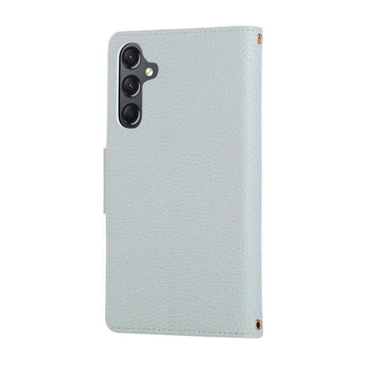 For Samsung Galaxy A34 5G Round Buckle Zipper Wallet Leather Phone Case with Crossbody Strap