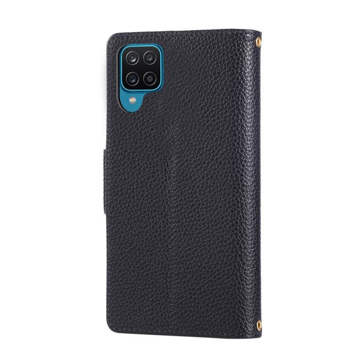 For Samsung Galaxy A42 5G Round Buckle Zipper Wallet Leather Phone Case with Crossbody Strap