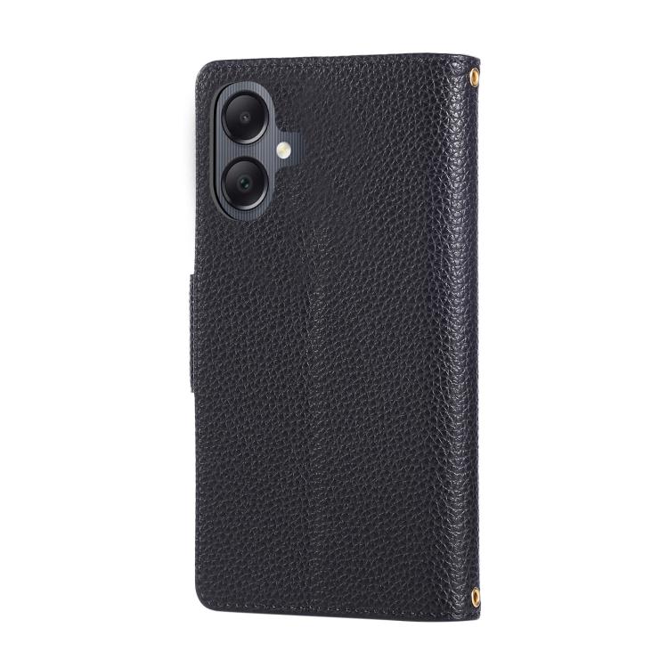For Samsung Galaxy A06 Round Buckle Zipper Wallet Leather Phone Case with Crossbody Strap