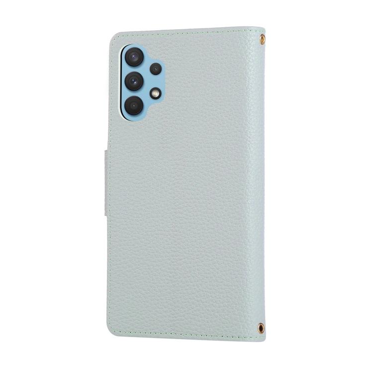 For Samsung Galaxy A32 4G Round Buckle Zipper Wallet Leather Phone Case with Crossbody Strap