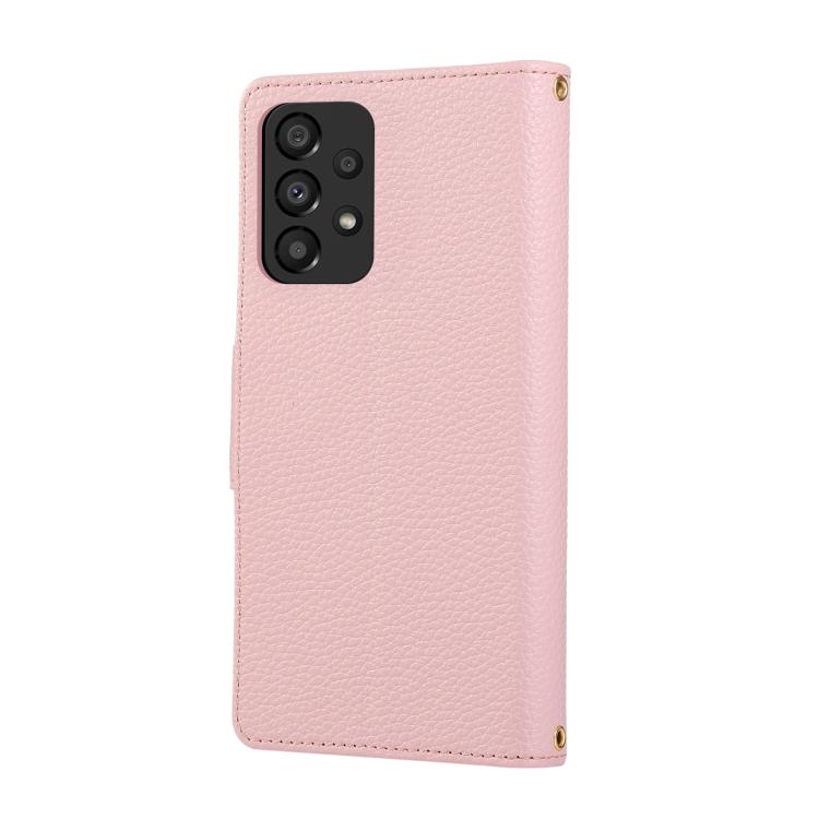 For Samsung Galaxy A23 5G Round Buckle Zipper Wallet Leather Phone Case with Crossbody Strap