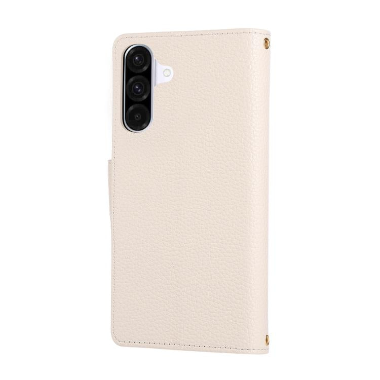 For Samsung Galaxy A36 5G Round Buckle Zipper Wallet Leather Phone Case with Crossbody Strap