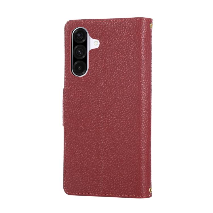 For Samsung Galaxy A56 5G Round Buckle Zipper Wallet Leather Phone Case with Crossbody Strap