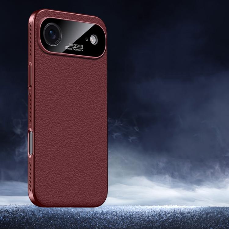 For iPhone Air Soft Armor Cooling Plain Leather Hybrid PC Phone Case