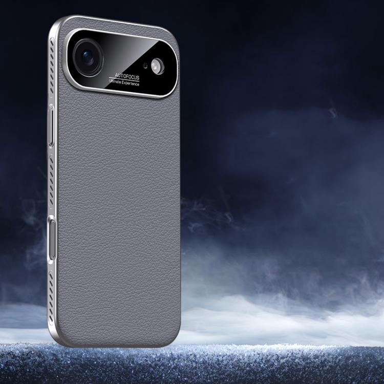 For iPhone Air Soft Armor Cooling Plain Leather Hybrid PC Phone Case