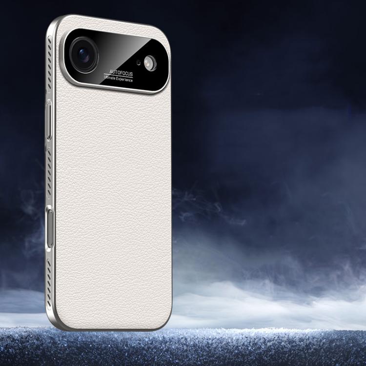 For iPhone Air Soft Armor Cooling Plain Leather Hybrid PC Phone Case