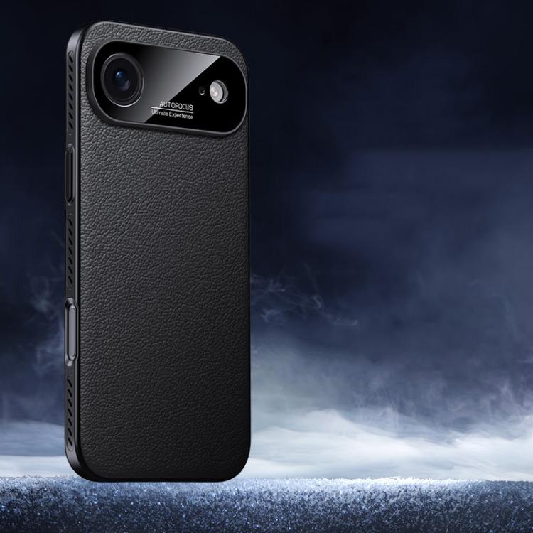 For iPhone Air Soft Armor Cooling Plain Leather Hybrid PC Phone Case