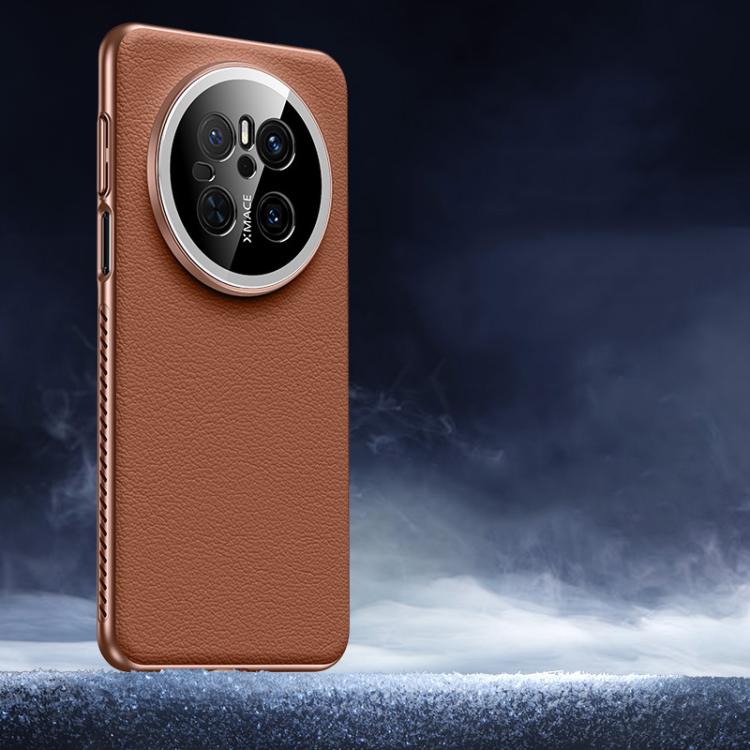 For Huawei Mate 70 Soft Armor Cooling Plain Leather Hybrid PC Phone Case
