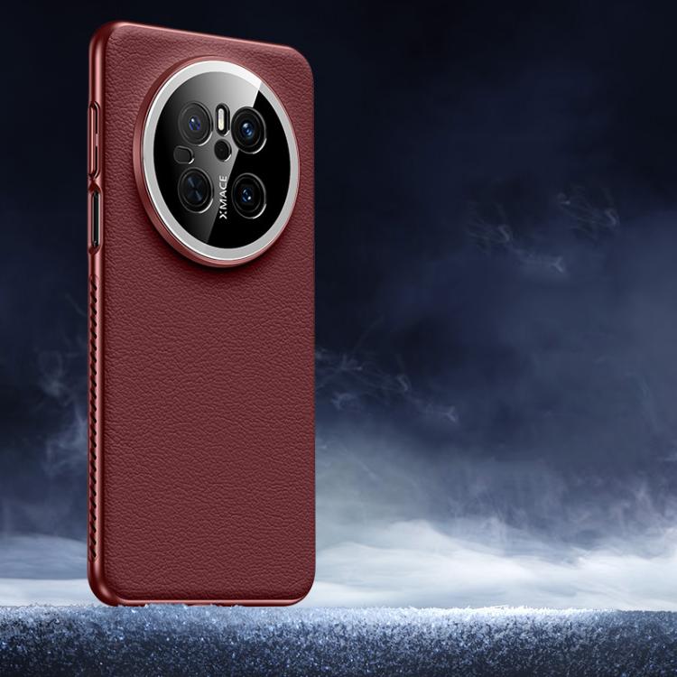 For Huawei Mate 70 Soft Armor Cooling Plain Leather Hybrid PC Phone Case