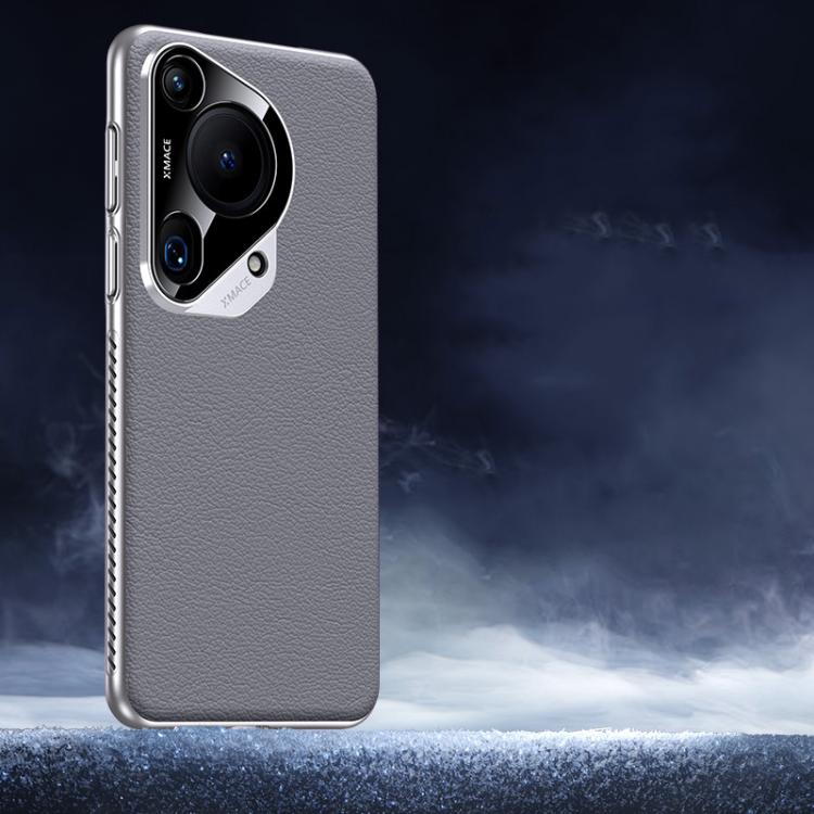 For Huawei Pura 70 Ultra Soft Armor Cooling Plain Leather Hybrid PC Phone Case