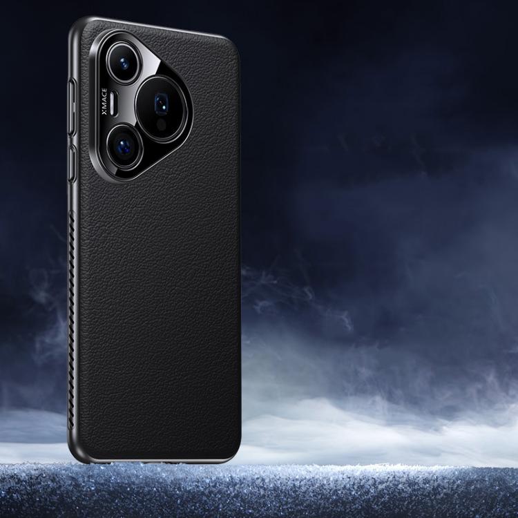 For Huawei Pura 70 Soft Armor Cooling Plain Leather Hybrid PC Phone Case