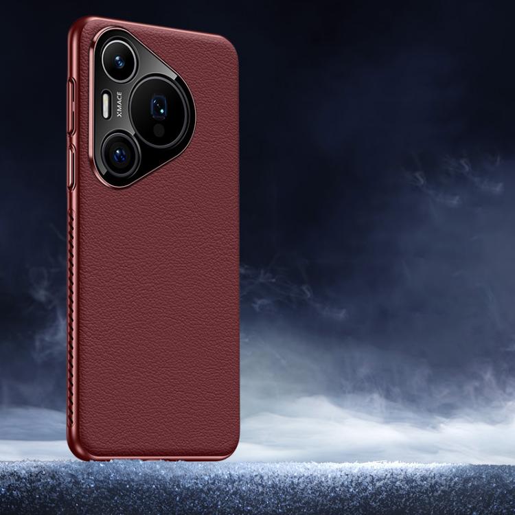 For Huawei Pura 70 Pro / 70 Pro+ Soft Armor Cooling Plain Leather Hybrid PC Phone Case