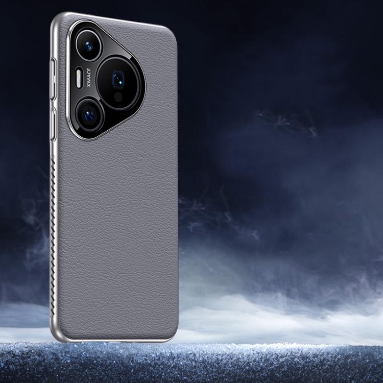 For Huawei Pura 70 Pro / 70 Pro+ Soft Armor Cooling Plain Leather Hybrid PC Phone Case