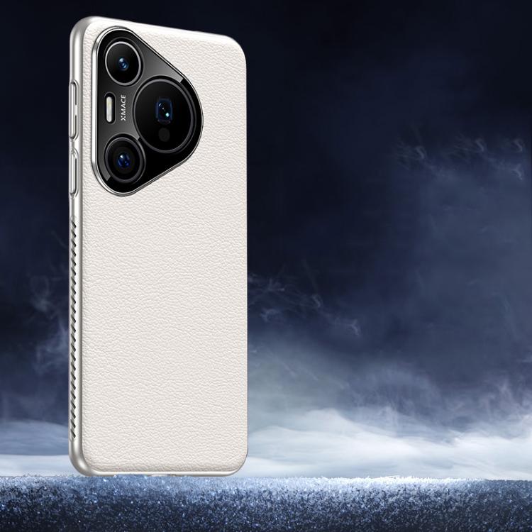 For Huawei Pura 70 Pro / 70 Pro+ Soft Armor Cooling Plain Leather Hybrid PC Phone Case