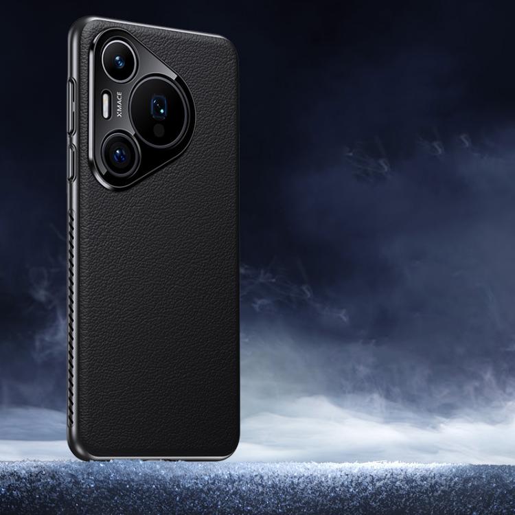 For Huawei Pura 70 Pro / 70 Pro+ Soft Armor Cooling Plain Leather Hybrid PC Phone Case