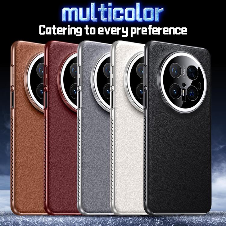 For Huawei Mate 70 Soft Armor Cooling Plain Leather Hybrid PC Phone Case
