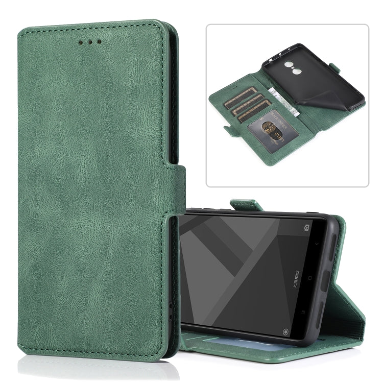 For Xiaomi Redmi Note 4X Retro Magnetic Closing Clasp Horizontal Flip Leather Case with Holder & Card Slots & Photo Frame & Wallet