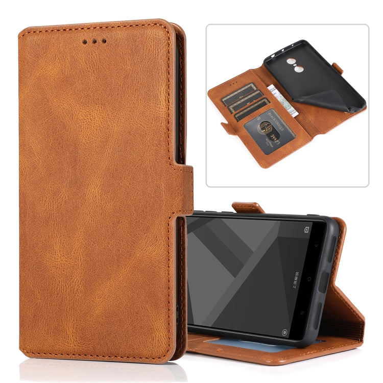 For Xiaomi Redmi Note 4X Retro Magnetic Closing Clasp Horizontal Flip Leather Case with Holder & Card Slots & Photo Frame & Wallet