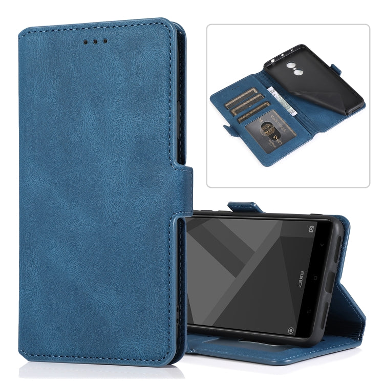 For Xiaomi Redmi Note 4X Retro Magnetic Closing Clasp Horizontal Flip Leather Case with Holder & Card Slots & Photo Frame & Wallet