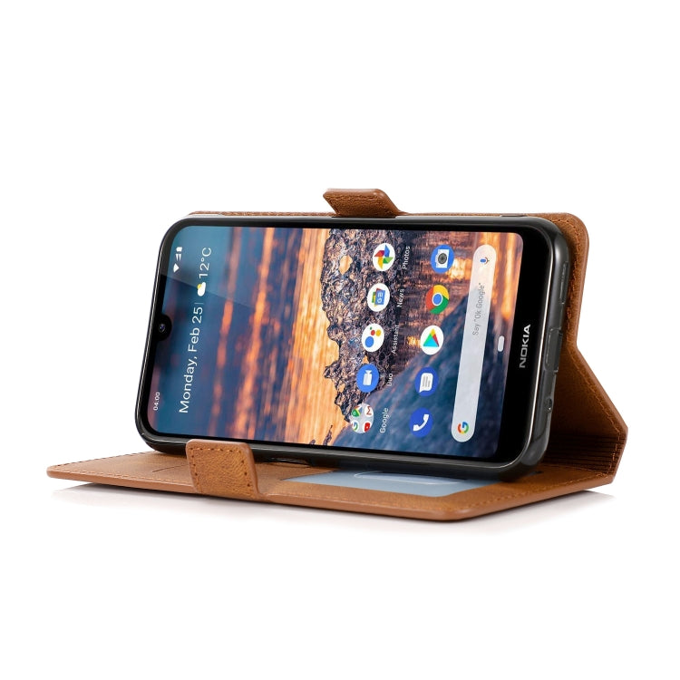 For Nokia 4.2 Retro Magnetic Closing Clasp Horizontal Flip Leather Case with Holder & Card Slots & Photo Frame & Wallet
