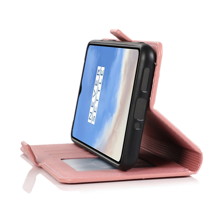 For OnePlus 7T Retro Magnetic Closing Clasp Horizontal Flip Leather Case with Holder & Card Slots & Photo Frame & Wallet