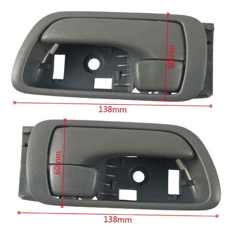 Pair Car Left and Right Door Inside Handle for Toyota Camry 2002-2006 69205-AA021, 69206-AA021 - Grey