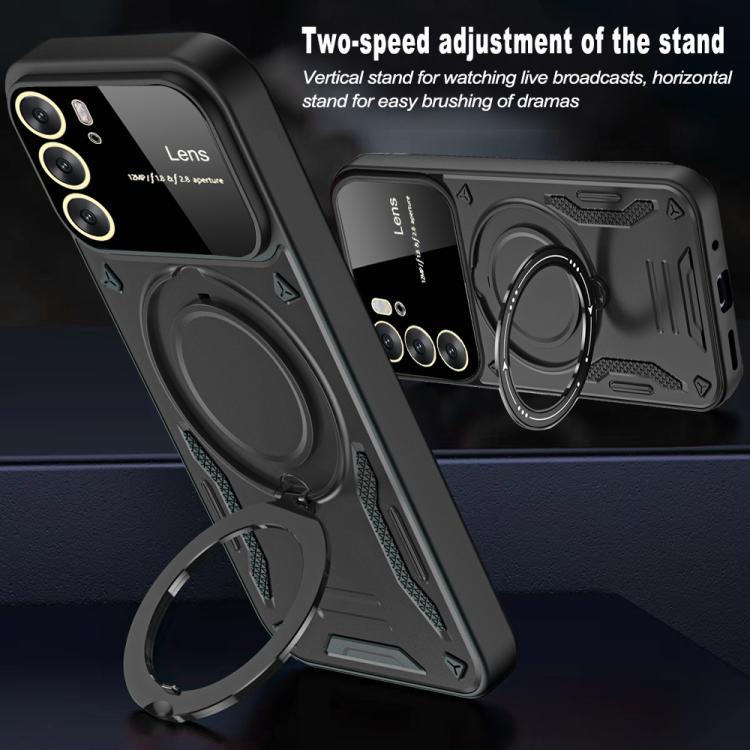 For Realme C75 4G Large Window MagSafe Holder Phone Case