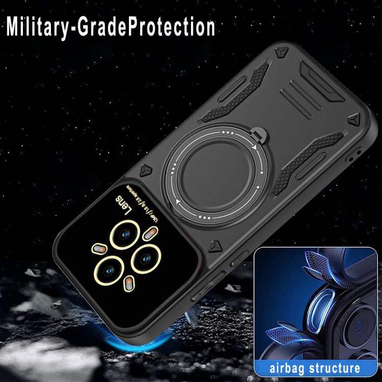 For Realme 14 Pro+ 5G Large Window MagSafe Holder Phone Case