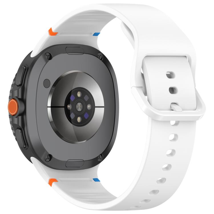 For Samsung Galaxy Watch8 Classic 46mm / Watch8 44mm / 40mm xDfind Stitched Solid Color Silicone Watch Band, Size:20mm