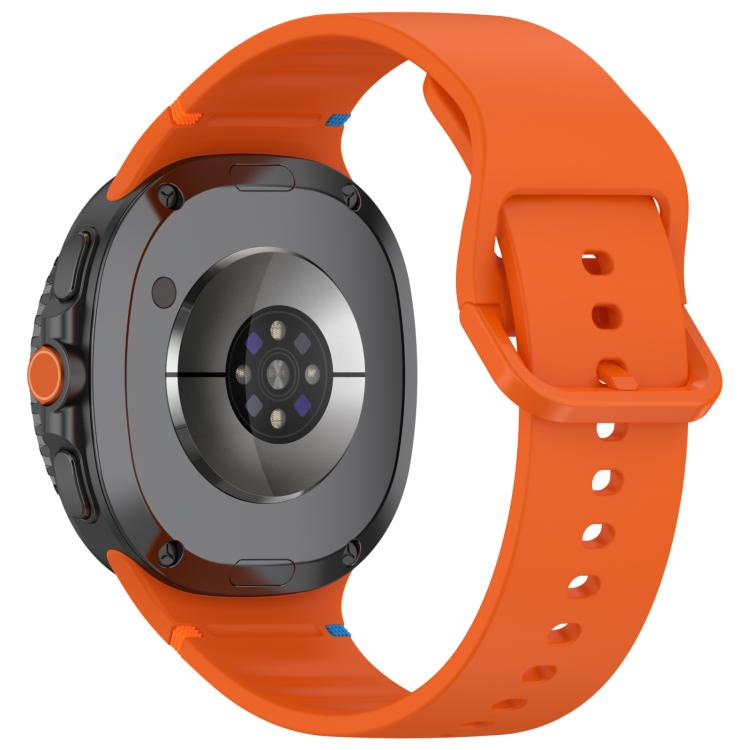 For Samsung Galaxy Watch8 Classic 46mm / Watch8 44mm / 40mm xDfind Stitched Solid Color Silicone Watch Band, Size:20mm